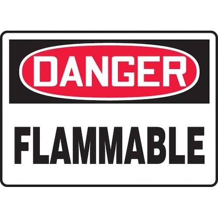 Accuform MCHL231VP Safety Sign, DANGER FLAMMABLE, 10 X 14, Plastic MCHL231VP